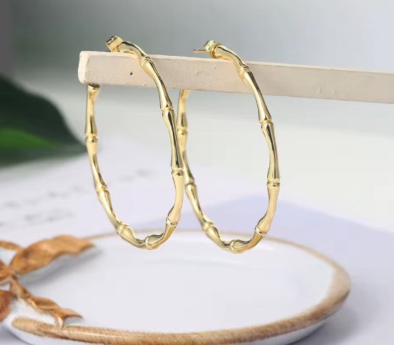 Willow® | Vintage Bamboo Hoop Earrings