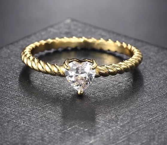 Rowena® | Crystal Heart Cubic Zirconia Ring