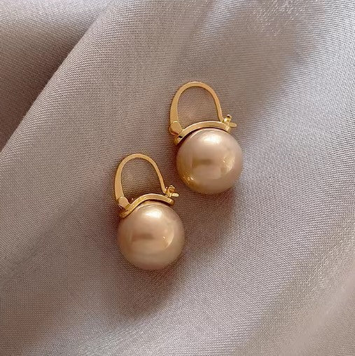Inés® | Elegant Champagne Pearl Earrings