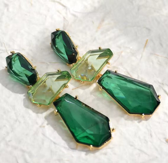 Maura® | Vintage Bohemian Green Drop Earrings
