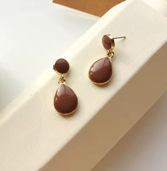 Saffron® | Temperament Brown Vintage Earrings