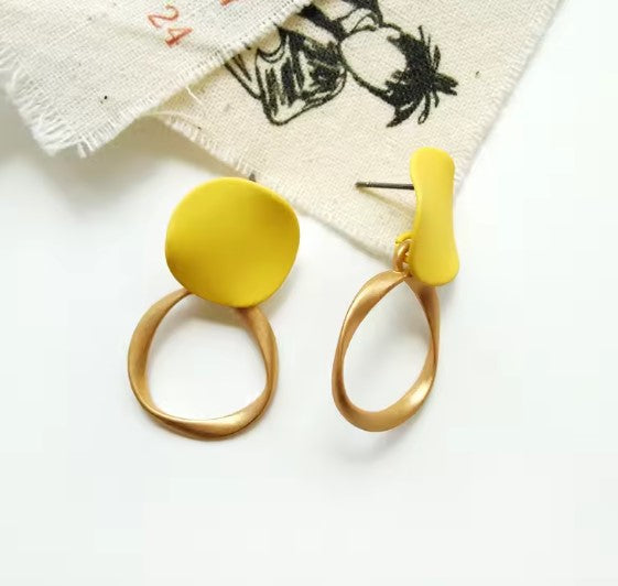 Selene® | Temperament Yellow Round Earrings