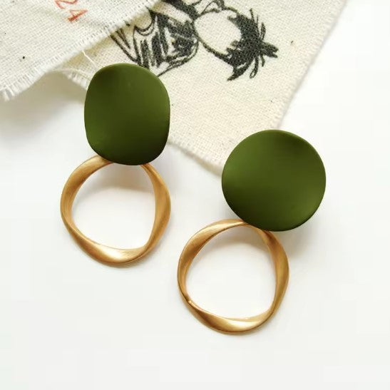 Saoirse® | Temperament Green Round Earrings