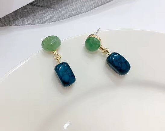 Denisse® | Exquisite Blue Turquoise Green Stone Earrings
