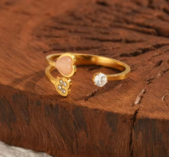 Anita® | Vintage Sweet Pink Zircon Adjustable Ring