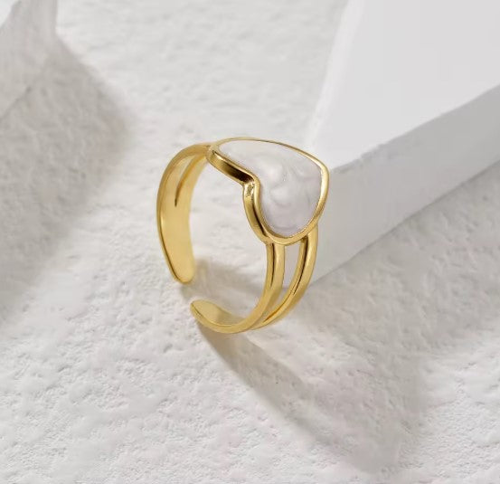 Ruby® | Classic Heart Minimalist Drop Ring