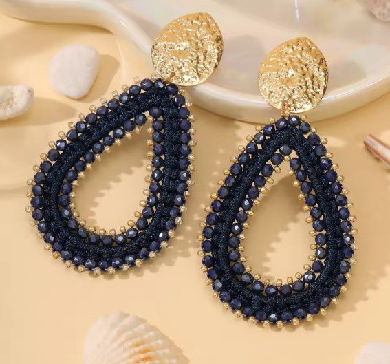 Lorelei® | Crystal Beads Threading Water Drop Shape Earrings