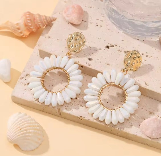 Violeta® | Classic White Beads Drop Earrings