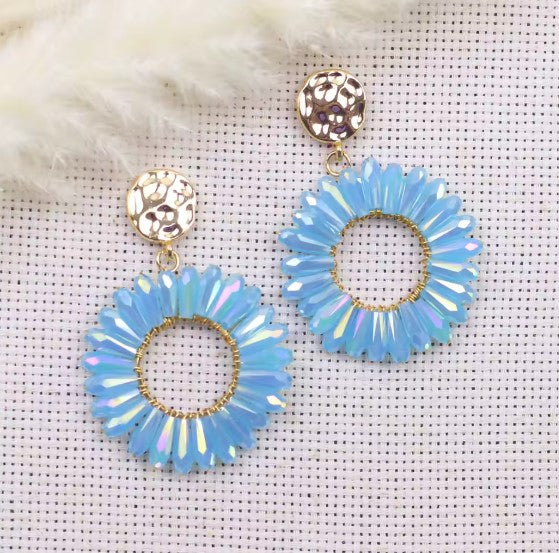 Tilly® | Classic Water Blue Beads Drop Earrings