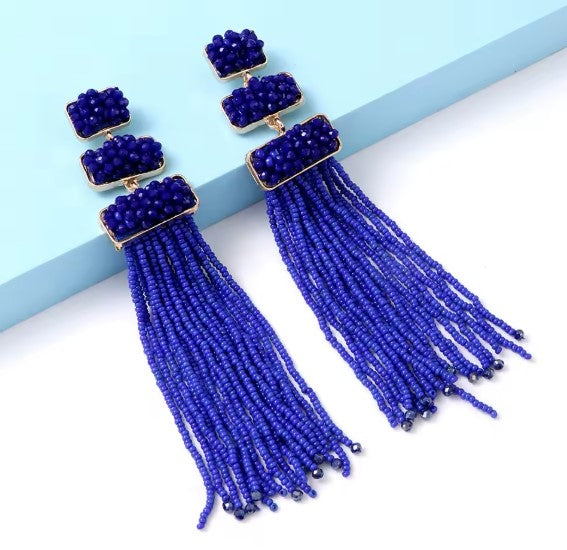 Livia® | Vintage Bohemian Beaded Tassel Earrings