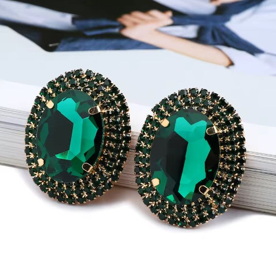 Isabel® | Vintage Green Charm Crystal Earrings