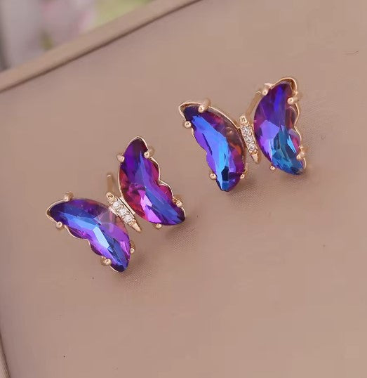 Elara® | Classic Purple Butterfly Earrings