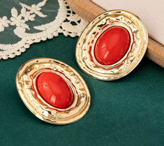 Berta® | Vintage Red Stud Earrings