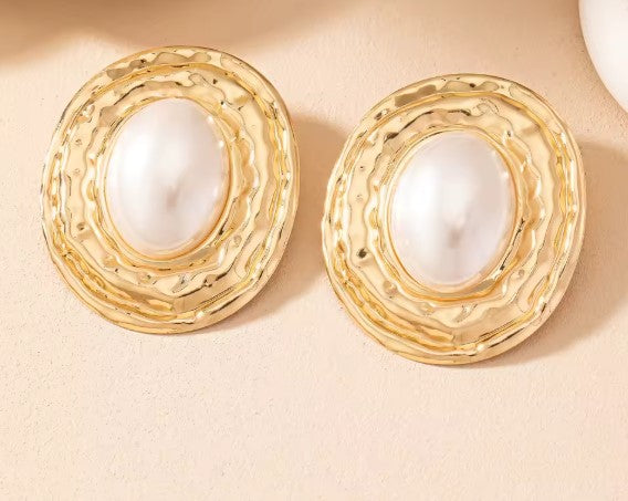 Pilar® | Vintage White Stud Earrings