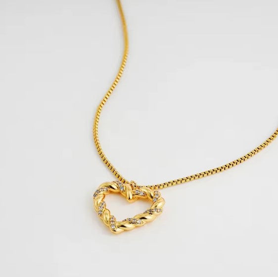 Bárbara® | Vintage Chain Zircon Gold Necklace