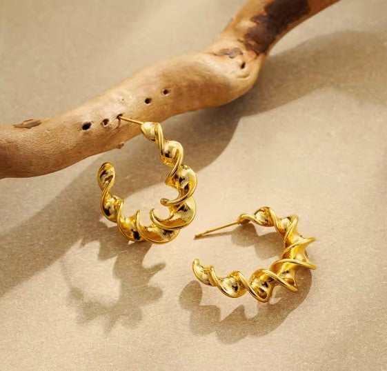 Adair® | Vintage Opening Round Twisted Hoop Earrings