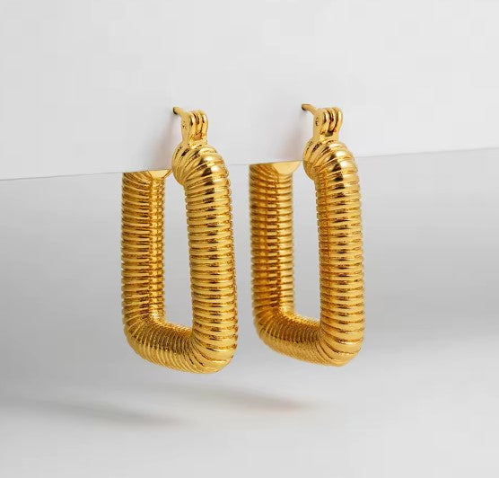 Marigold® | Vintage  Square Twist Hoop Earrings