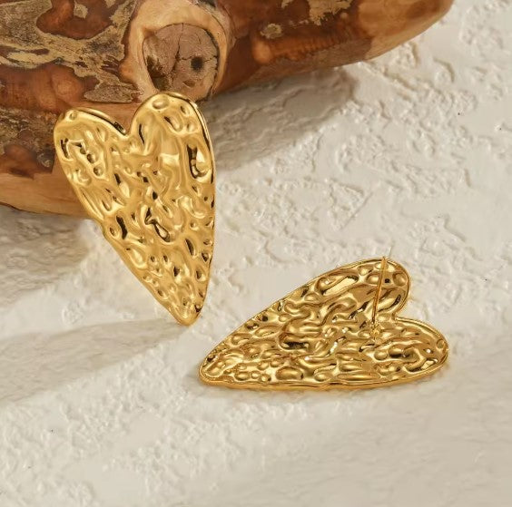 Sierra® | Classic Hearty Gold Earrings