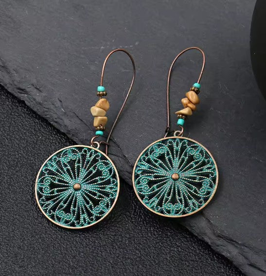 Iseult® | Bohemia Flower Hollow Drop Earrings