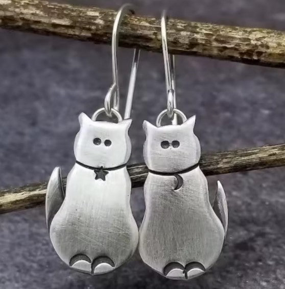 Zosime® | Cute Cat Silver Earrings