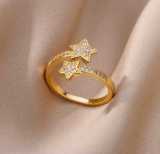 Reina® | Luxury Star Zircon Gold Ring