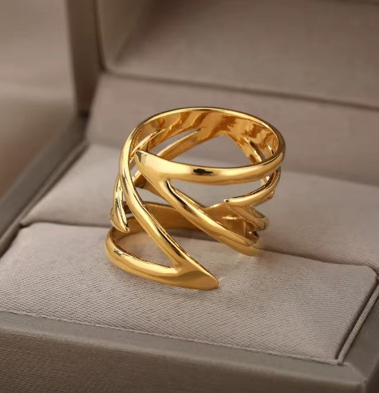 Amatista® | Vintage Punk Hip Hop Gold Ring