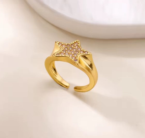 Brooke® | Trendy Star Zircon Gold Ring