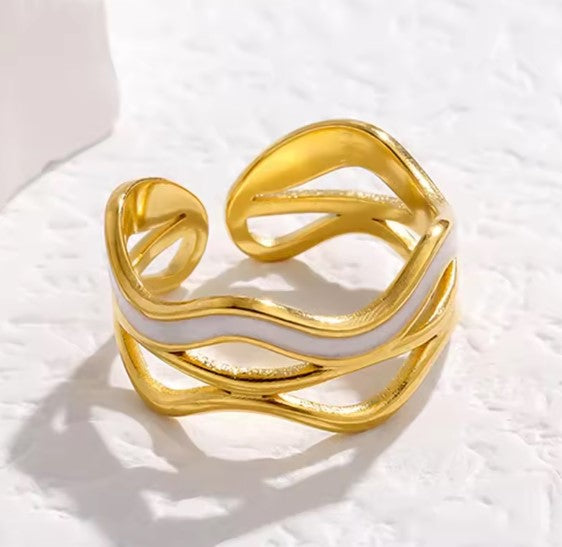 Ivana® | Linea White Series Adjustable Ring