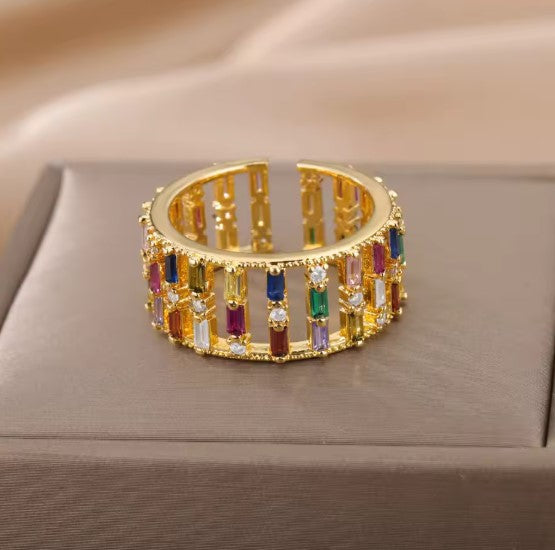 Mara® | Luxury Colorful Zircon Gold Ring