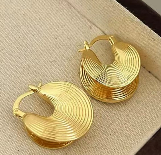Lyra® | Vintage Hoop Gold Earrings