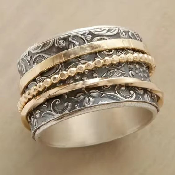 Saffron® | Bohemian Wide Three-Layer Ring
