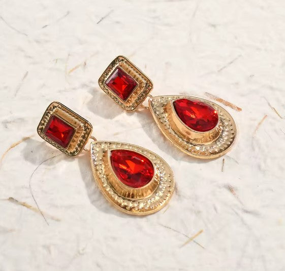 Paloma® | Luxury Red Stone Drop Earrings
