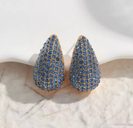 Saskia® | Crystal Light Blue Rhinestone Earrings