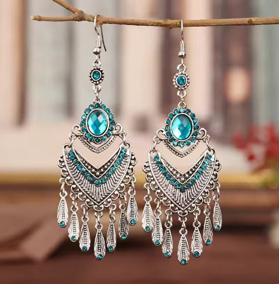 Maren® | Vintage Light Blue Crystal Bohemian Earrings