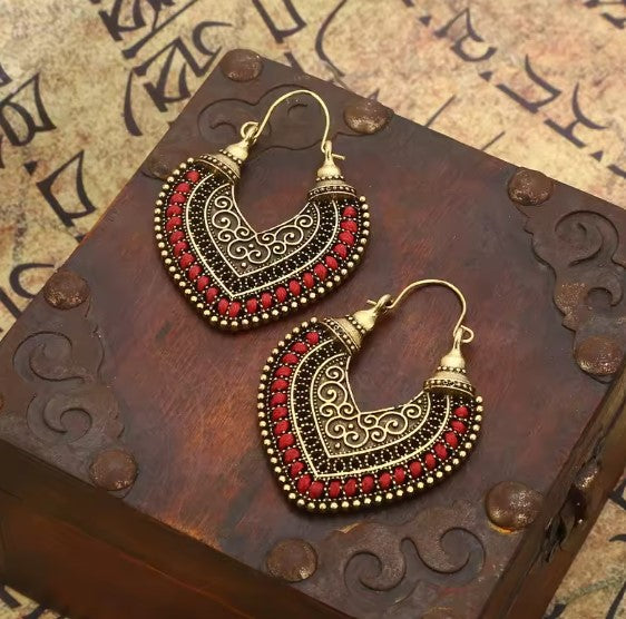 Ondina® | Vintage Heart Shape Bohemian Earrings