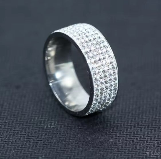 Dafne® | Shine Silver Round Inlaid Zircon Ring