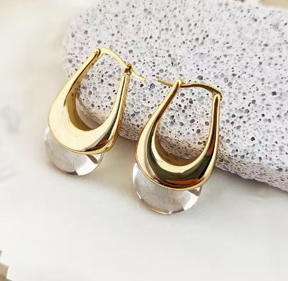 Nora® | Elegant Smooth Water Drop Gold Earrings