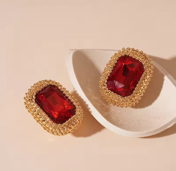 Tatiana® | Exquisite Elegant Red Stone Earrings