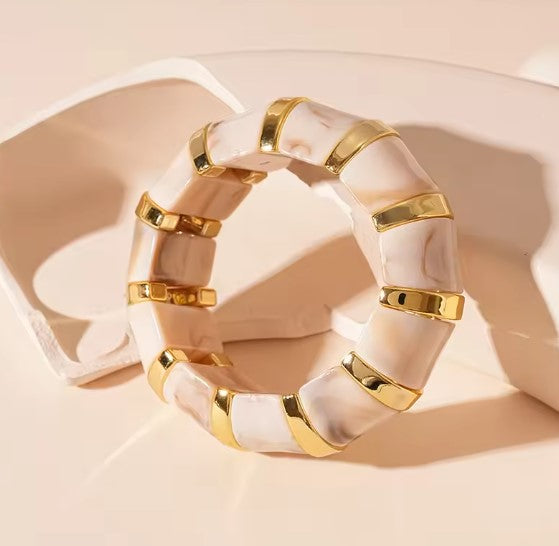 Opal® | Vintage Acrylic Elasticity Bangle Bracelet