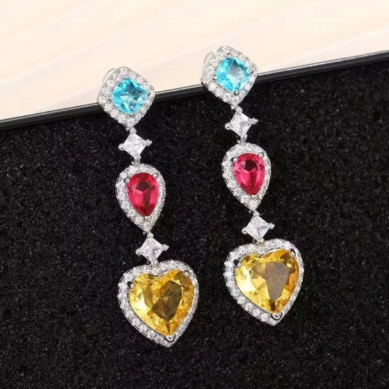 Laia® | Luxury  Color Dangle Crystal Earrings