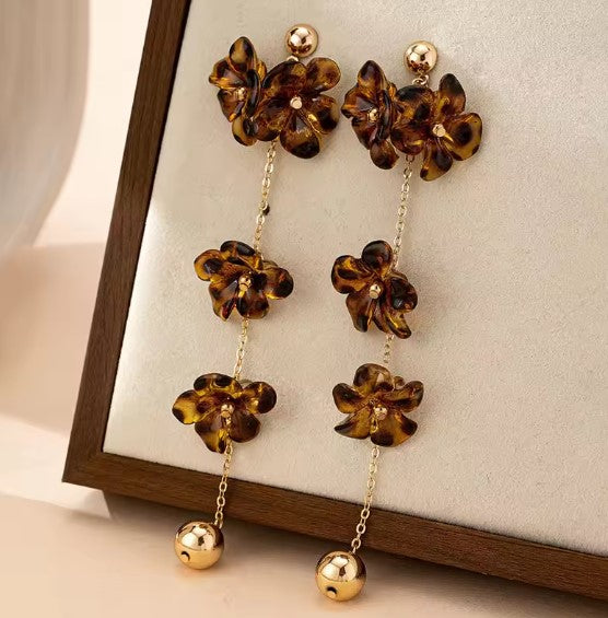 Mabel® | Vintage Leopard Print Flowers Earrings