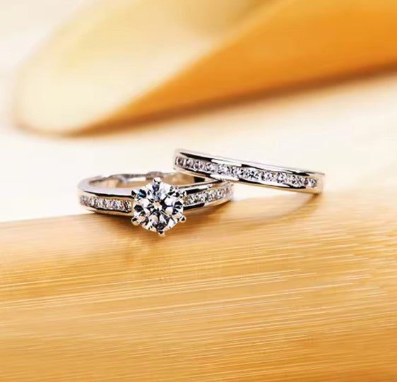 Elin® | Classic Zirconia White Crystal Ring Set