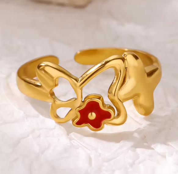 Giselle® | Classic Butterfly Adjustable Gold Ring