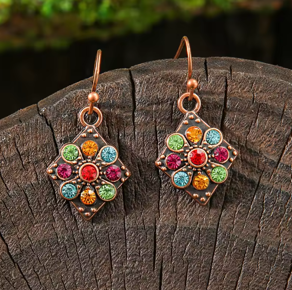 Mabel® | Vintage Bohemian Flower Drop Dangle Earrings