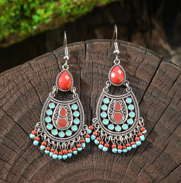 Ornella® | Ethnic Retro Boho Hollow Flower Dangle Earrings