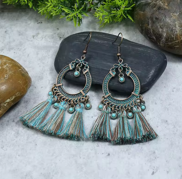 Rona® | Bohemian Tassel Dangle Earrings