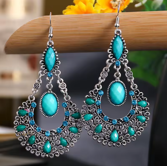 Melisa® | Ethnic Boho Bead Crystal Earrings