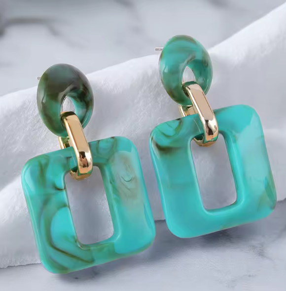 Aspen® | Trendy Square Resin Drop Earrings