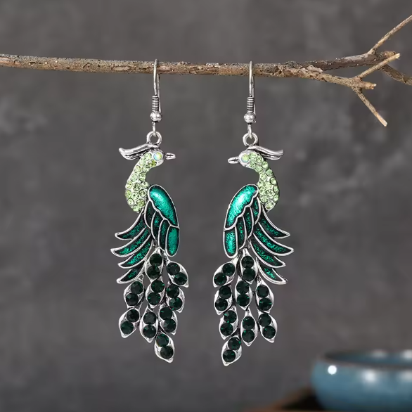 Tamsin® | Crystal Rhinestone Elegant Peacock Earrings