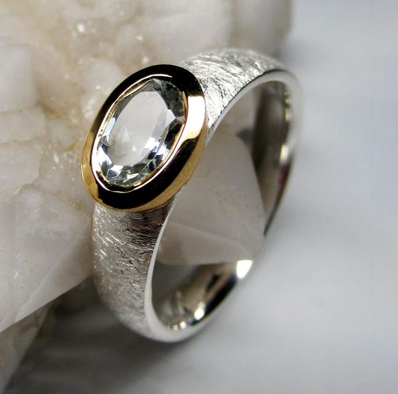 Jazmín® | Vintage Glass Gold & Silver Ring